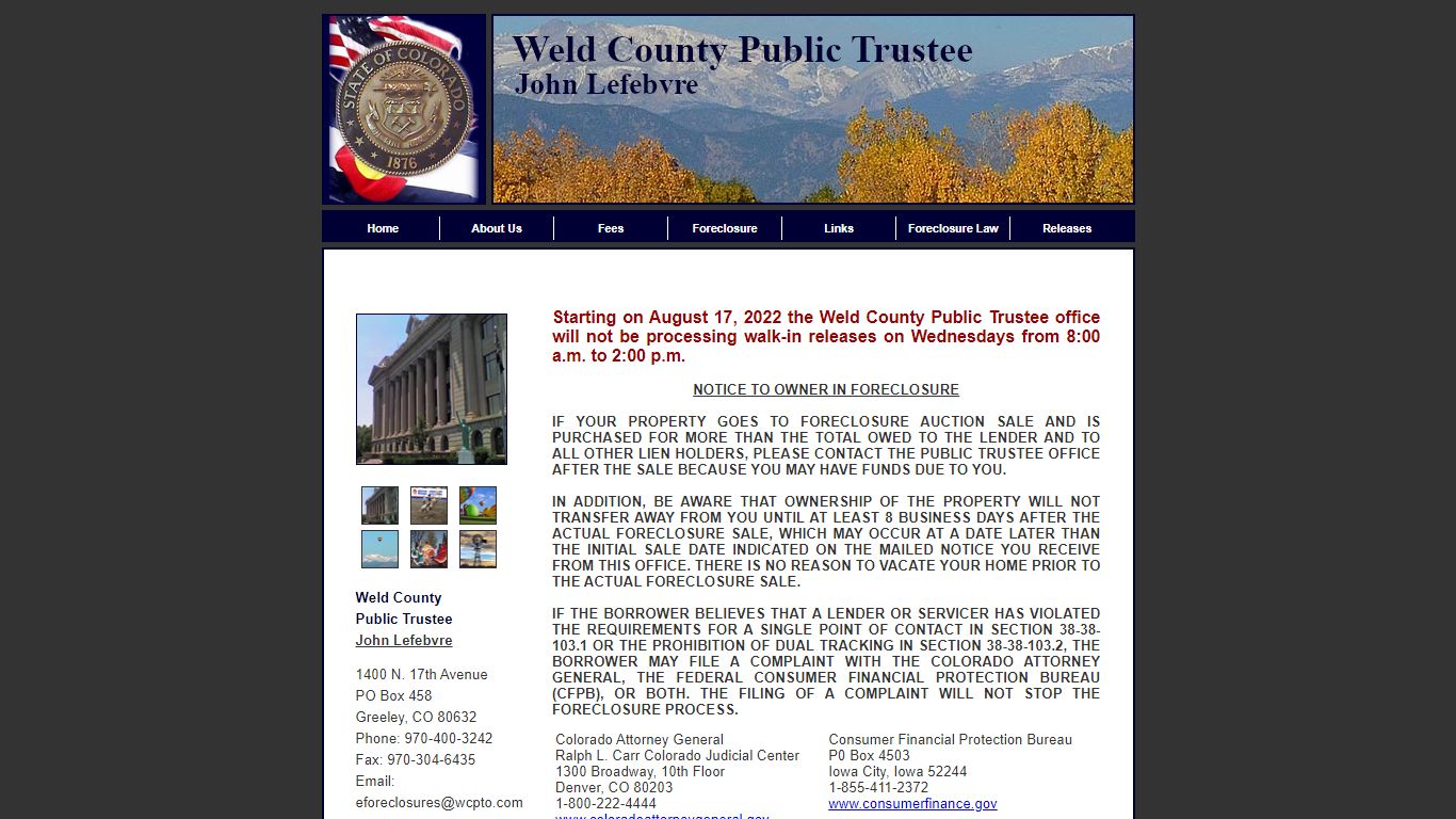 Weld County Public Trustee Home